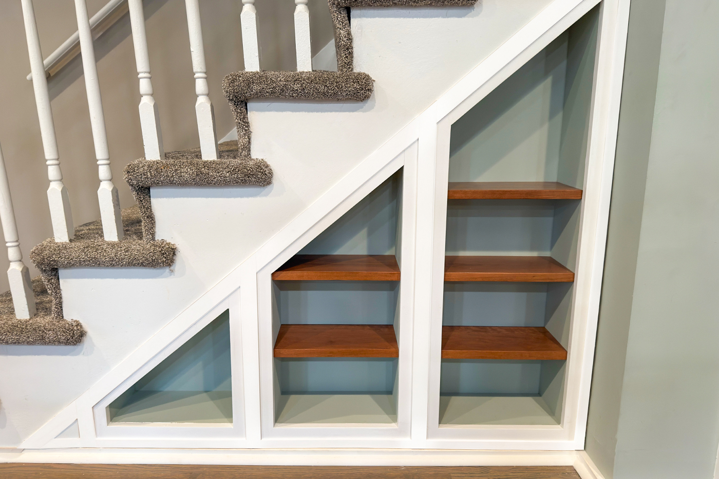 Hidden under-stair storage — concealed